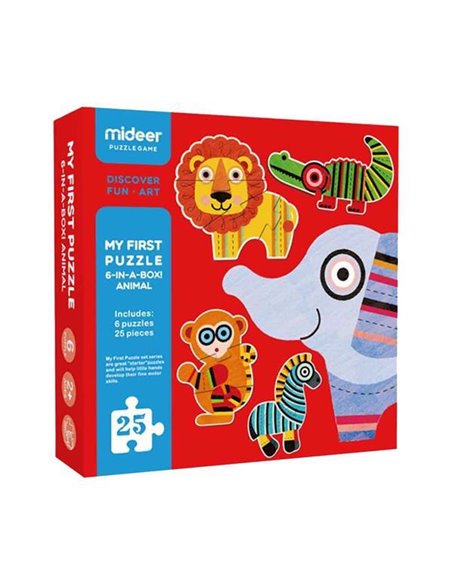 Mideer παζλ My first puzzle series 6 σε 1 "Animals" 25τμχ