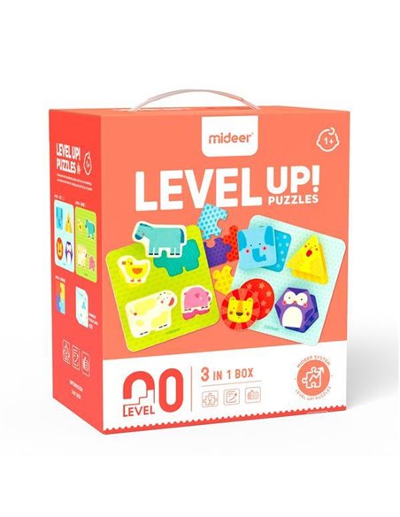 Mideer παζλ 3 σε1 - Level Up 0 "Animal Friends" 12τμχ
