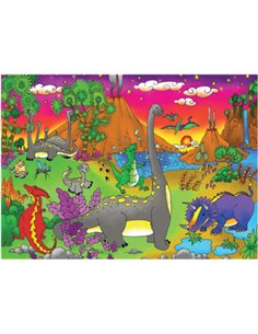 Next παζλ "Ο κόσμος των δεινοσαύρων" 35x50εκ. 48 τεμαχίων