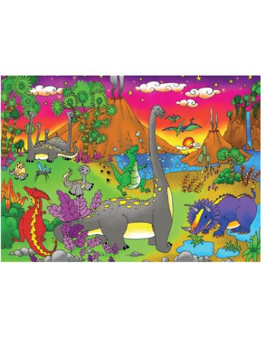 Next παζλ "Ο κόσμος των δεινοσαύρων" 35x50εκ. 48 τεμαχίων