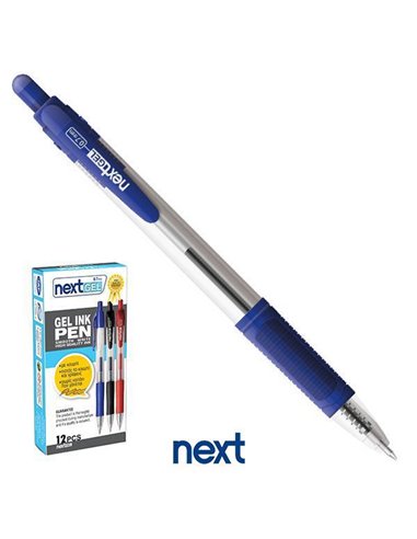 Νext στυλό gel pen με κουμπί μπλε 0.7mm