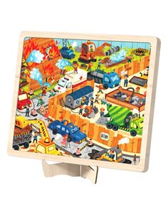 Mideer παζλ ξύλινο "Construction Site" 100 τεμαχίων