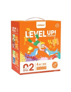 Mideer παζλ 4 σε 1 - Level Up 2 "Living Scenes" 9,12,16 - 20τμχ