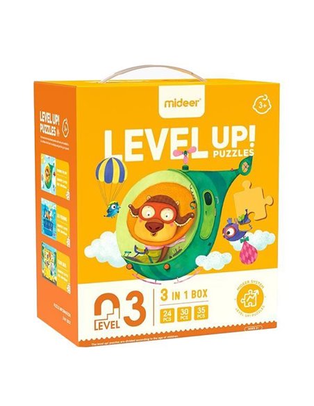 Mideer παζλ 3 σε 1 - Level Up 3 "Free Navigation" 24,30 - 35τμχ