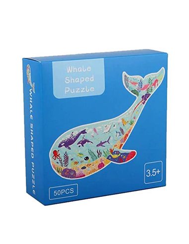 Παζλ "Φάλαινα" με κοπτικο, 49x36εκ., 50 τεμαχίων