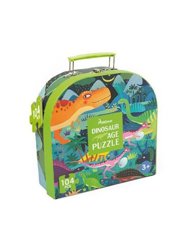 Mideer παζλ σε βαλιτσάκι "Dinosaur Age" 104 τεμαχίων