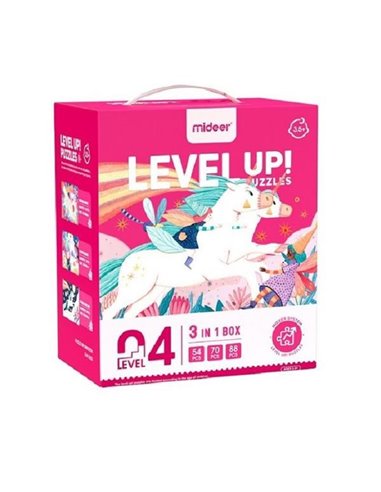 Mideer παζλ 3 σε 1 - Level Up 4 "Unicorn" 54,70 - 88τμχ