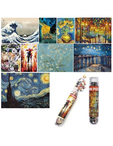 Παζλ σε διάφανο σωλήνα 150 τμχ 10x15εκ. κοκτέηλ 9 σχέδια