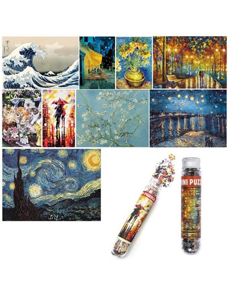 Παζλ σε διάφανο σωλήνα 150 τμχ 10x15εκ. κοκτέηλ 9 σχέδια