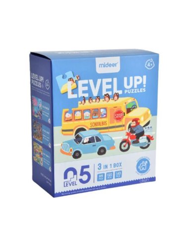 Mideer παζλ 3 σε 1 - Level Up 5 "Adventure" 99,120 - 140τμχ