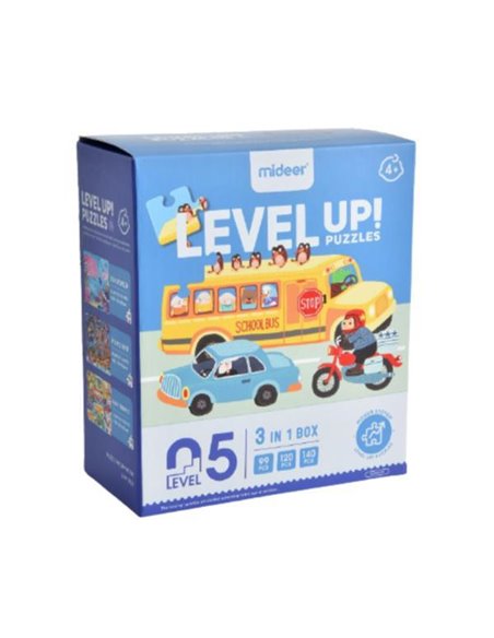 Mideer παζλ 3 σε 1 - Level Up 5 "Adventure" 99,120 - 140τμχ
