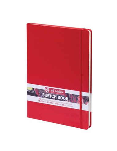 Talens Sketch book κόκκινο 80φυλ. 21x30εκ. 140 γρ.