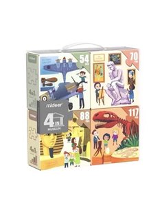 Mideer παζλ 4 σε 1 "Μουσείο" 54,70,88 - 117τμχ