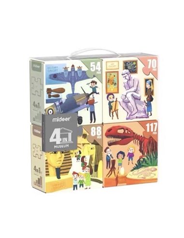 Mideer παζλ 4 σε 1 "Μουσείο" 54,70,88 - 117τμχ