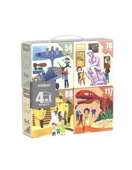 Mideer παζλ 4 σε 1 "Μουσείο" 54,70,88 - 117τμχ