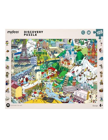 Mideer παζλ Discovery - Ευρώπη 108 τεμαχίων