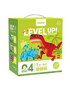 Mideer παζλ 3 σε 1 - Level Up 4 "Dinosaur" 54,70 - 88τμχ