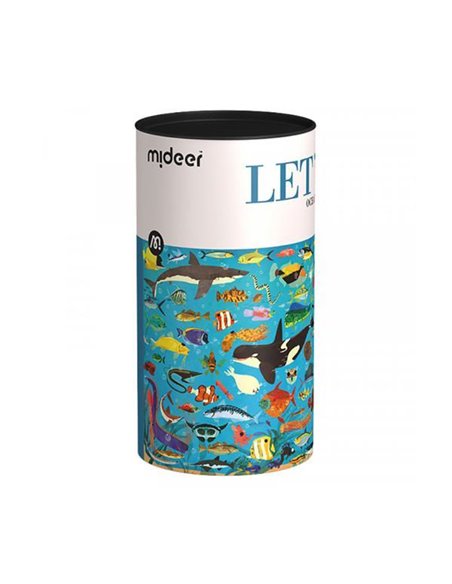 Mideer παζλ Let's Learn - Τα ζώα του Ωκεανού 126 τεμαχίων