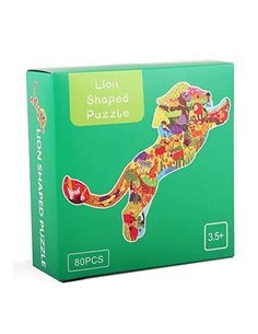 Παζλ "Λιοντάρι" με κοπτικο, 43x36εκ., 80 τεμαχίων