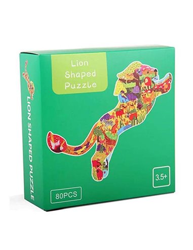 Παζλ "Λιοντάρι" με κοπτικο, 43x36εκ., 80 τεμαχίων