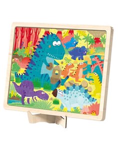 Mideer παζλ ξύλινο "Dinosaur Family" 48 τεμαχίων