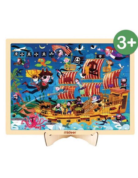 Mideer παζλ ξύλινο "Pirate Boat" 48 τεμαχίων