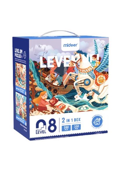 Mideer παζλ 2 σε 1 - Level Up 8 "Magic book and Fairy Tale" 280 - 330 τμχ