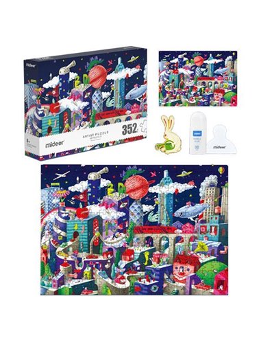 Mideer παζλ Artist - Metropolis 352 τεμαχίων με pin
