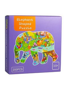 Παζλ "Ελέφαντας" με κοπτικο, 47x33εκ., 200 τεμαχίων