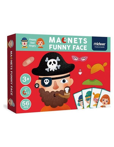 Mideer μαγνητικό παζλ "Funny Face" 56τμχ
