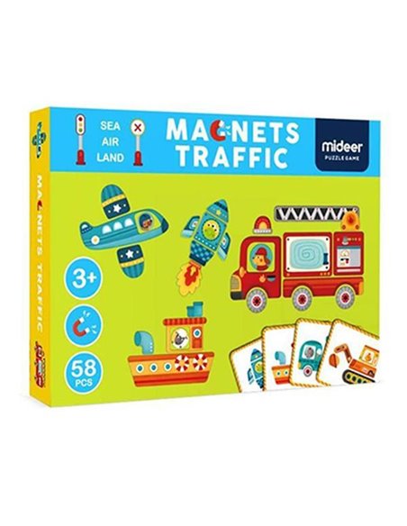 Mideer μαγνητικό παζλ "Traffic Game" 58τμχ