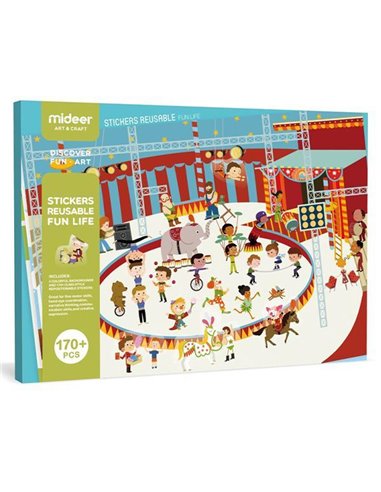 Mideer επιτραπέζιο με επαναχρησιμοποιούμενα αυτοκόλλητα "Fun Life"