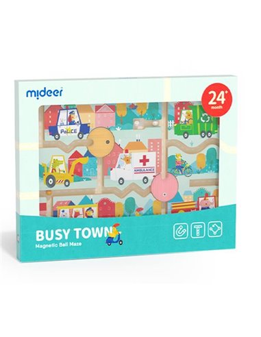 Mideer μαγνητικός λαβύρινθος "Busy Town"