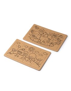 Παζλ σετ από ανακυκλωμένο χαρτόνι 2 σχέδια x 12 κομμάτια