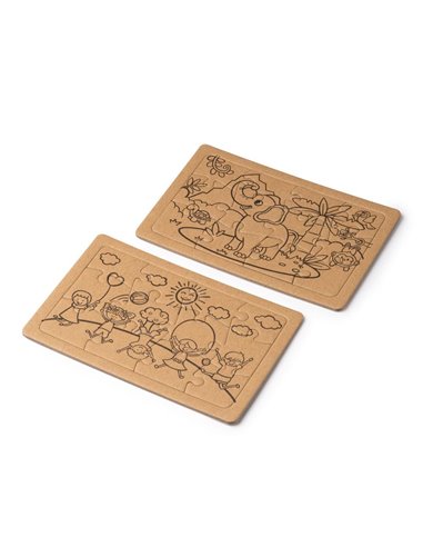 Παζλ σετ από ανακυκλωμένο χαρτόνι 2 σχέδια x 12 κομμάτια