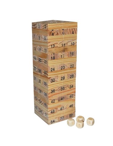 Επιτραπέζιο Jenga ξύλινο 54 τεμαχίων Υ26,5x7,5x7,5εκ.