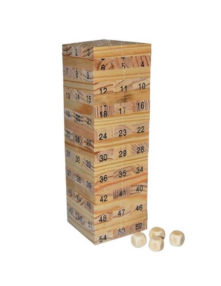 Επιτραπέζιο Jenga ξύλινο 54 τεμαχίων Υ26,5x7,5x7,5εκ.
