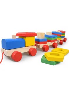 Τρενάκι συρόμενο ξύλινο Υ9x32x5.5εκ.