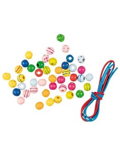 Goki σετ με 44 χάντρες και 3 κορδόνια πλεξίματος.