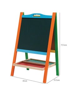 Πίνακας παιδικός διπλός χρωματιστός 76x45x6εκ.