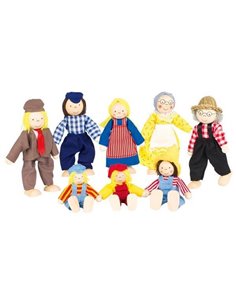 Goki σετ οικογένεια αγροτών με 8 κούκλες.