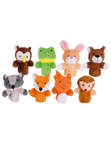 Goki σετ 8 δακτυλοφιγούρες Υ7,5-8εκ. "Ζώα του Δάσους"