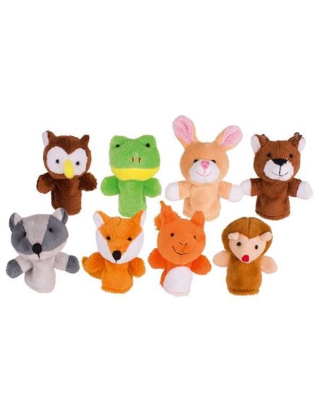 Goki σετ 8 δακτυλοφιγούρες Υ7,5-8εκ. "Ζώα του Δάσους"