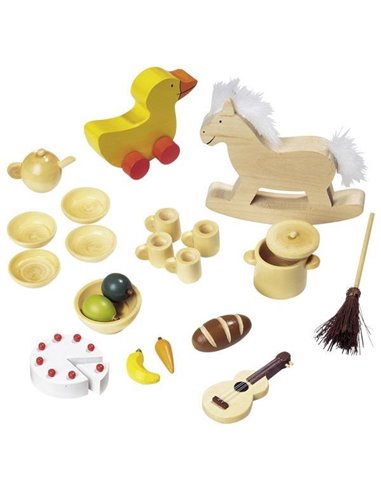 Goki σετ αξεσουάρ κουζίνας ξύλινα 23 τεμάχια.