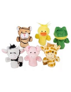 Goki σετ 6 δακτυλοφιγούρες με ζωάκια Υ7εκ.