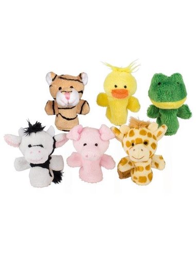 Goki σετ 6 δακτυλοφιγούρες με ζωάκια Υ7εκ.