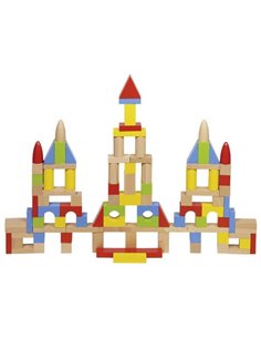 Goki τουβλάκια ξύλινα για κατασκευή πύργου 100 τεμάχια.