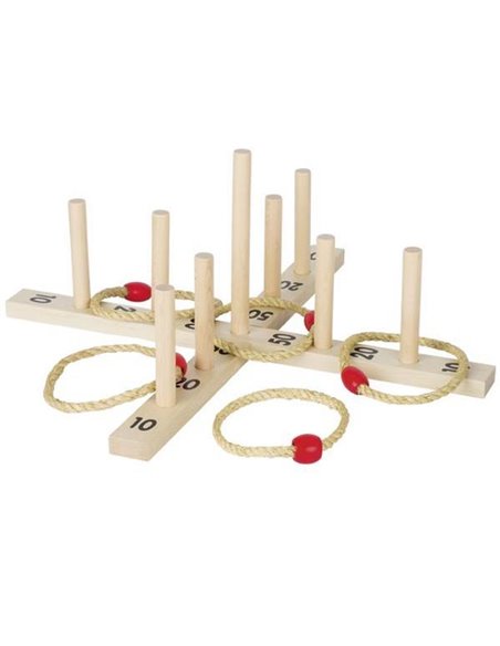 Goki παιχνίδι με κρίκους ξύλινο "Hoop-la game" 56x56εκ.