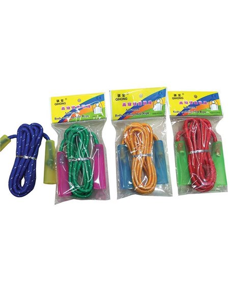 Σχοινάκι σε 4 χρώματα, 2,4μ. με πλαστικές λαβές