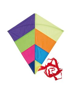 Χαρταετός πολύχρωμος με σπάγγο και τσάντα αποθήκευσης, 88x82εκ.